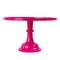 Bright Hot Pink Melamine Pedestal Cake Stand – 11.5" Wide, Lightweight, BPA-Free, Dishwasher Safe, Party Ready